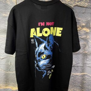 T Shirt Oversyzed Negra "Im not alone"