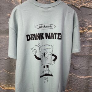 T Shirt Oversyzed Menta "Drink Water"