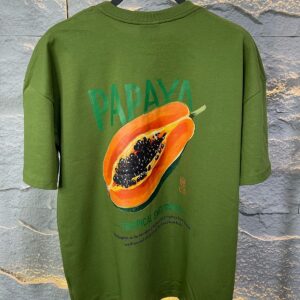 T Shirt Oversyzed Verde Militar "Papaya"